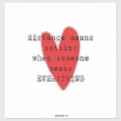 Relatie LDR over lange afstand Sticker (Vel)