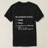 Relatie met Lulu Chu Funny Adult Humor T-shirt (Design voorkant)
