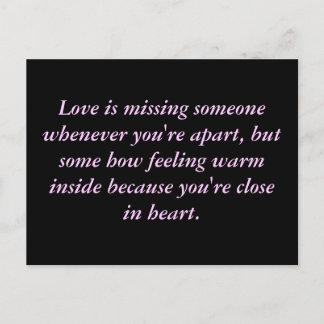 Relatie na creditcard op lange afstand briefkaart