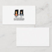 Relatie over lange afstand met twee smartphones visitekaartje (Voorkant / Achterkant)