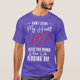 Relatie Romance van Heart Coupes Wedding T-shirt