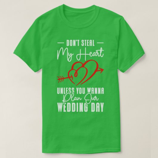 Relatie Romance van Heart Coupes Wedding T-shirt (Design voorkant)