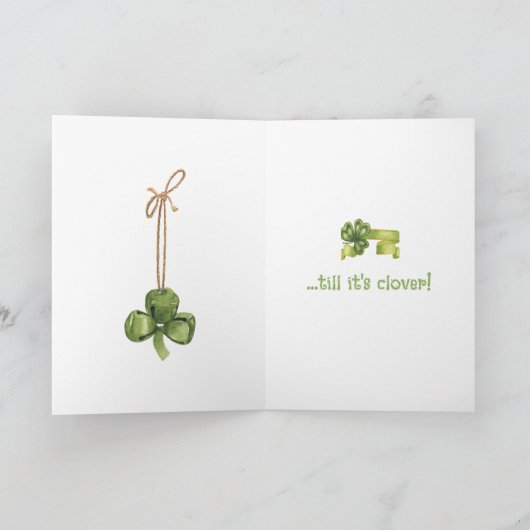 Relatie Schattige Gnome Funny St Patricks Day Kaar Aankondiging (Binnen)