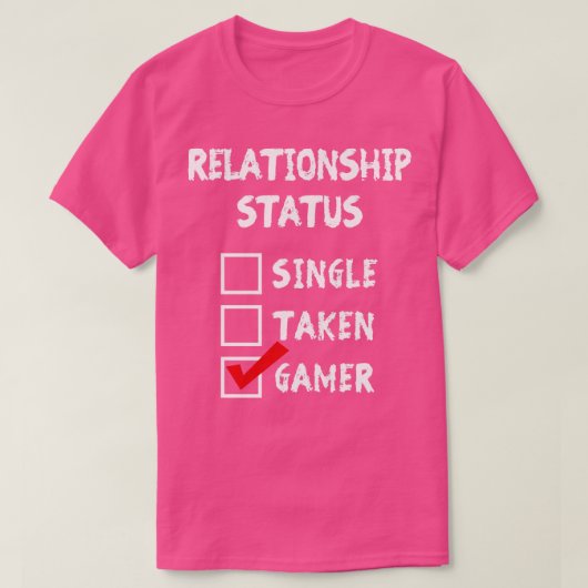 Relatie Status Gamer T-shirt (Design voorkant)