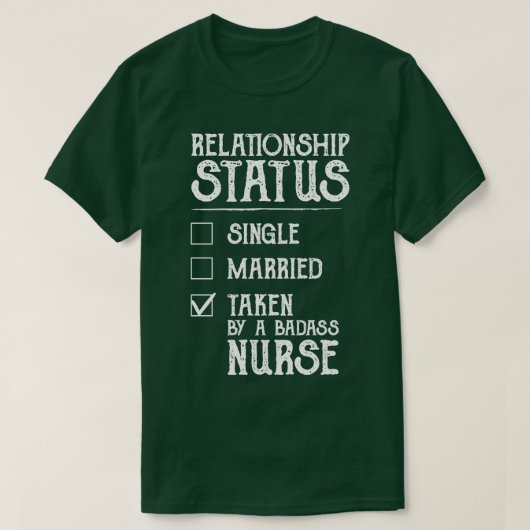 Relatie status genomen door een badass t-shirt (Design voorkant)