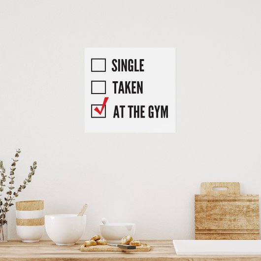 Relatie status Gym Poster (Keuken)