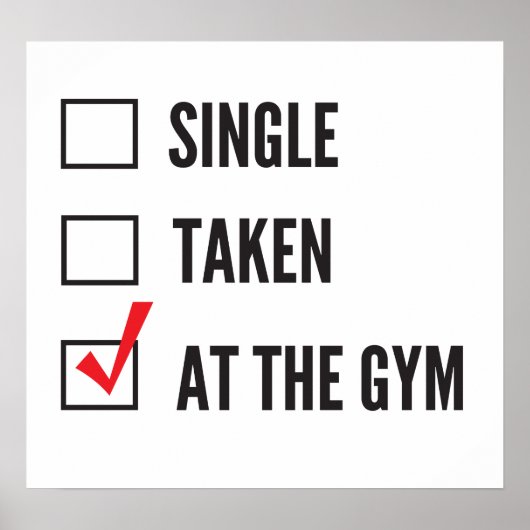 Relatie status Gym Poster (Voorkant)