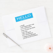 Relatie status naam tag sticker (Envelop)