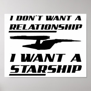 Relatie Sterrenschip Grappige Poster