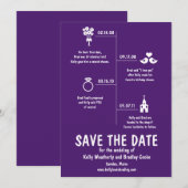 Relatie Tijdslijn Bewaar de datum Save The Date (Voorkant / Achterkant)