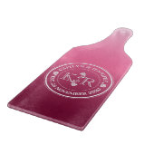 Relatie van Gelijken Monogram Roos Roze Ombre Snijplank (Hoek)