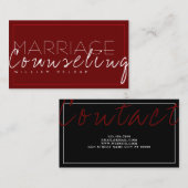 Relatie voor huwelijksadvisering Therapist Visitekaartje (Voorkant / Achterkant)