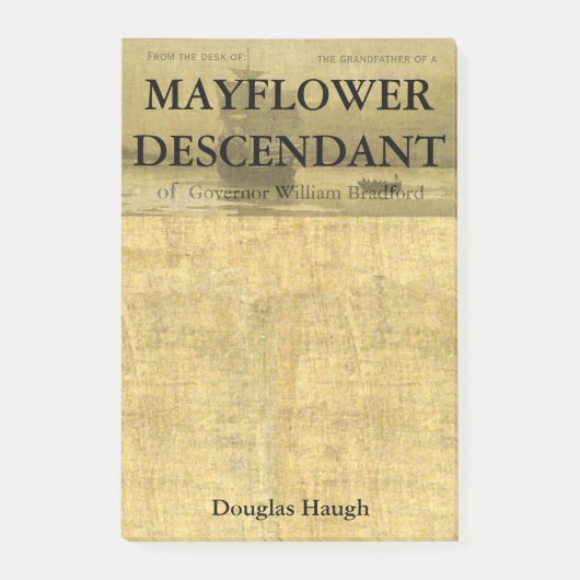 Relatief ten opzichte van een Mayflower Descendant Post-it® Notes (Voorkant)