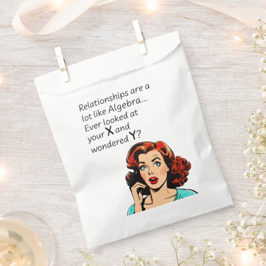 Relaties zijn als Algebra Funny Quip Bedankzakje (Geknipt)