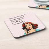 Relaties zijn als Algebra Funny Quip Bier Onderzetter (Linkerzijde)