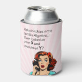 Relaties zijn als Algebra Funny Quip Blikjeskoeler (Blikje Voorkant)