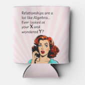 Relaties zijn als Algebra Funny Quip Blikjeskoeler (Voorkant)