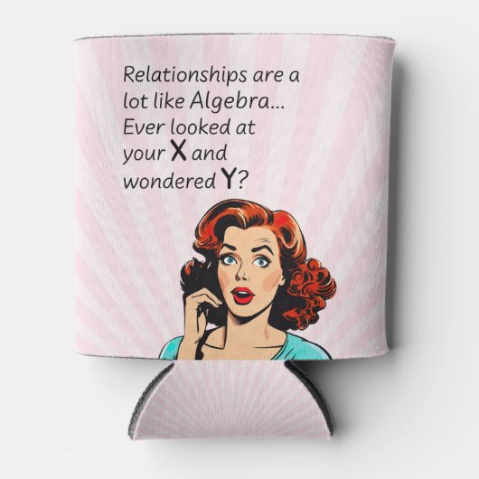 Relaties zijn als Algebra Funny Quip Blikjeskoeler (Voorkant)