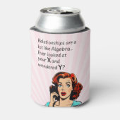 Relaties zijn als Algebra Funny Quip Blikjeskoeler (Blikje Achterkant)