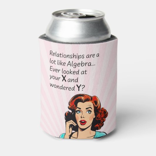 Relaties zijn als Algebra Funny Quip Blikjeskoeler (Blikje Achterkant)