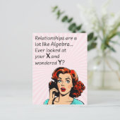Relaties zijn als Algebra Funny Quip Briefkaart (Staand voorkant)