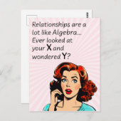 Relaties zijn als Algebra Funny Quip Briefkaart (Voorkant / Achterkant)