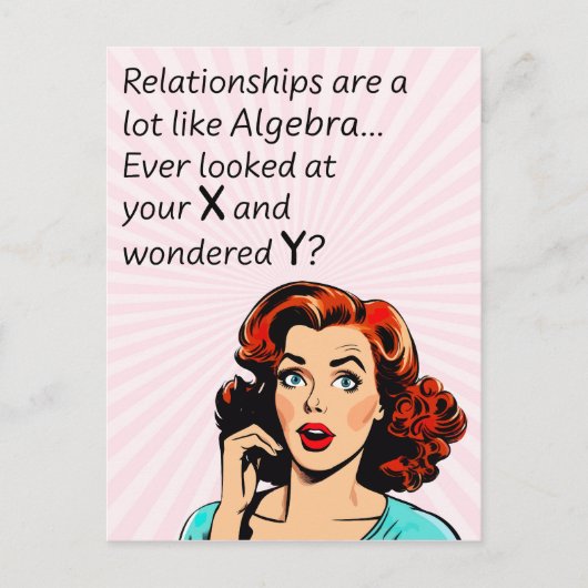 Relaties zijn als Algebra Funny Quip Briefkaart (Voorkant)