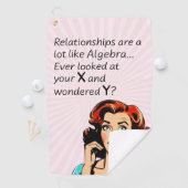Relaties zijn als Algebra Funny Quip Golfhanddoek (Insitu)