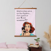 Relaties zijn als Algebra Funny Quip Hangend Wandkleed (Slaapkamer)