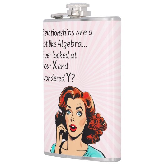 Relaties zijn als Algebra Funny Quip Heupfles (Links)