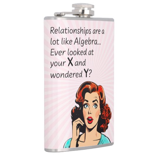 Relaties zijn als Algebra Funny Quip Heupfles (Rechts)