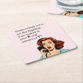 Relaties zijn als Algebra Funny Quip Kartonnen Onderzetters (Schuin)