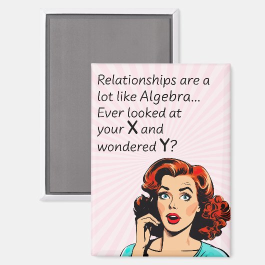 Relaties zijn als Algebra Funny Quip Magneet (Voorkant / Achterkant)