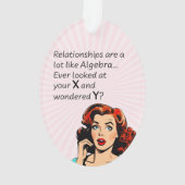 Relaties zijn als Algebra Funny Quip Ornament (achterkant)
