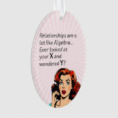 Relaties zijn als Algebra Funny Quip Ornament (voorkant)