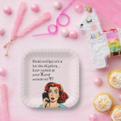 Relaties zijn als Algebra Funny Quip Papieren Bordje (Feest)