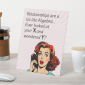 Relaties zijn als Algebra Funny Quip Reclamebord Met Voetstuk (Insitu)