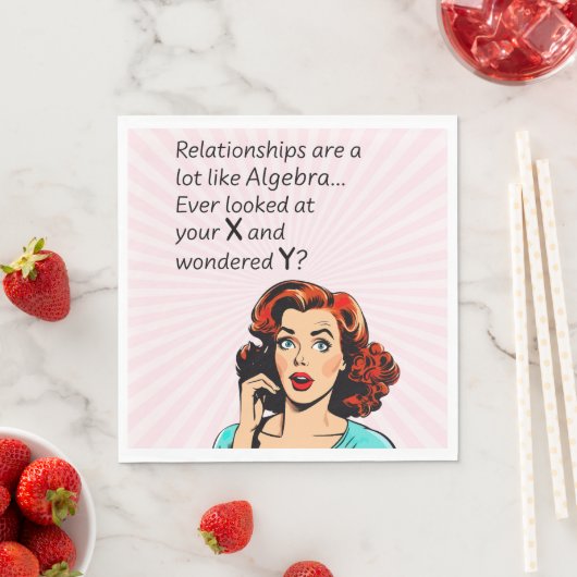 Relaties zijn als Algebra Funny Quip Servet (Insitu)