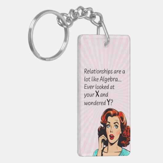 Relaties zijn als Algebra Funny Quip Sleutelhanger (Voorkant Links)