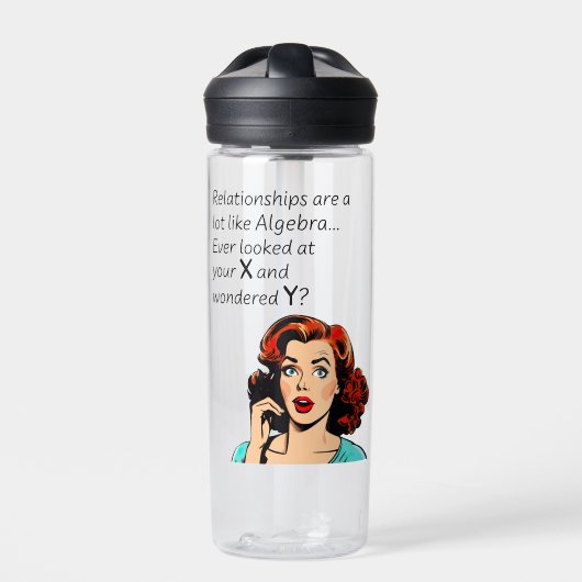 Relaties zijn als Algebra Funny Quip Waterfles (Voorkant)