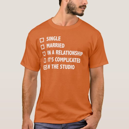 Relatiestatus Inhe Studio vintage T-shirt (Voorkant)