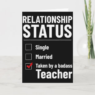 Relatiestatus Single Getrouwd Leraar Grappig Val Kaart