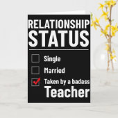 Relatiestatus Single Getrouwd Leraar Grappig Val Kaart (Gele Bloem)