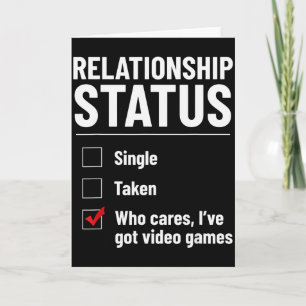 Relatiestatus Single Getrouwd Videogames Grappig Kaart