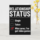Relatiestatus Single Getrouwd Videogames Grappig Kaart (Gele Bloem)