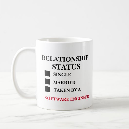 Relatiestatus software engineer  koffiemok (Links)