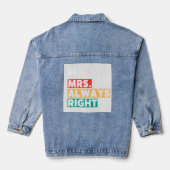 Relation Husband Wife heeft gelijk Mr. Mrs. Altijd Denim Jacket (Achterkant)