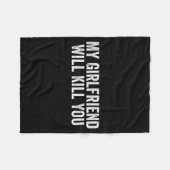 Relationship Couples Cool Tee My Girlfriend Will K Fleece Deken (Voorkant (Horizontaal))