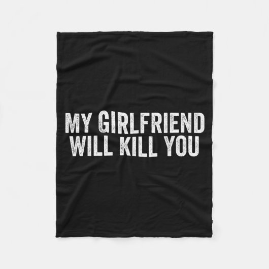 Relationship Couples Cool Tee My Girlfriend Will K Fleece Deken (Voorkant)