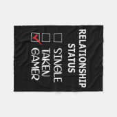Relationship Status Single Taken Gamer Fleece Deken (Voorkant (Horizontaal))